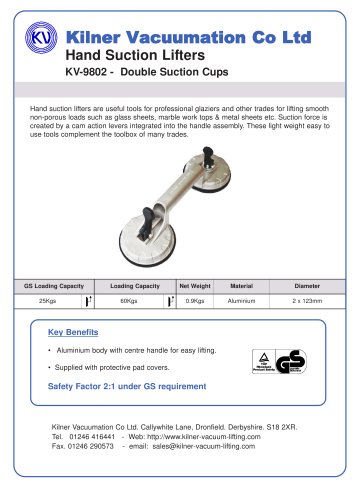 KV-9802 Double Suction Cup