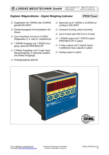 Digital Weighing Indicator