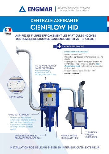 Fiche produit Centrale aspirante CENFLOW HD