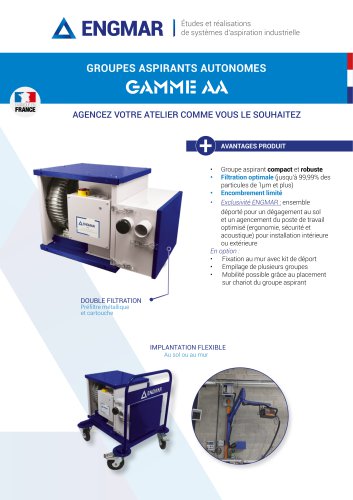 Fiche technique Groupe aspirant autonome gamme AA
