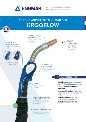 Fiche technique Torche aspirante MIG/MAG 360 ERGOFLOW
