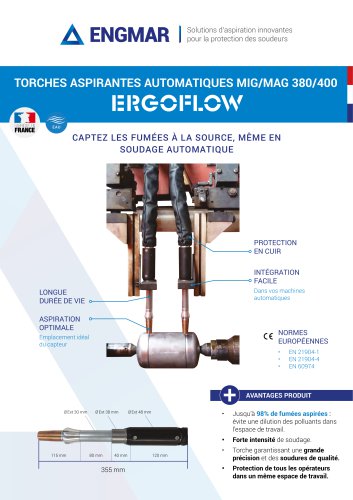 Fiche technique Torches aspirantes automatiques MIG/MAG 380/400 