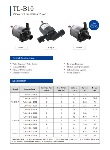 0710B10 Micro Brushless DC Centrifugal Pump