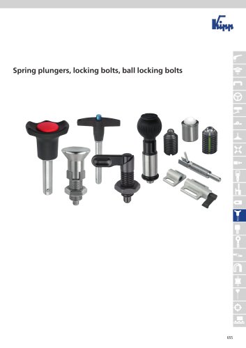 Spring plungers, locking bolts, ball locking bolts