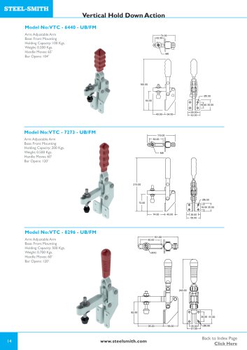 VTC Series Medium Duty Clamps - Front Mounting