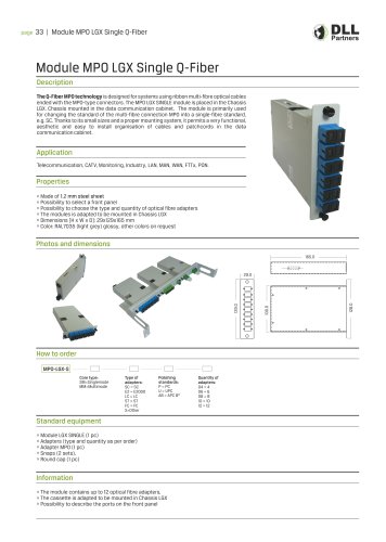 Module MPO LGX Single Q-Fiber