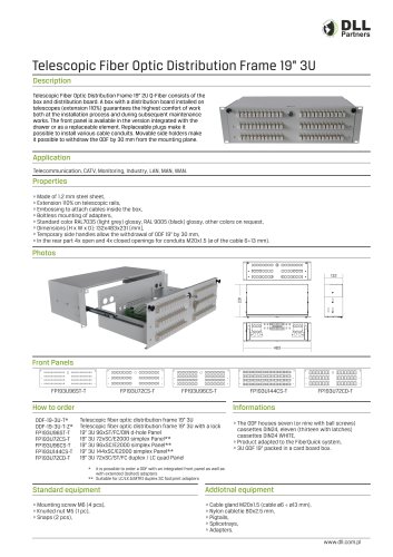 Telescopic Fiber Optic Distribution Frame 19" 3U Q-Fiber