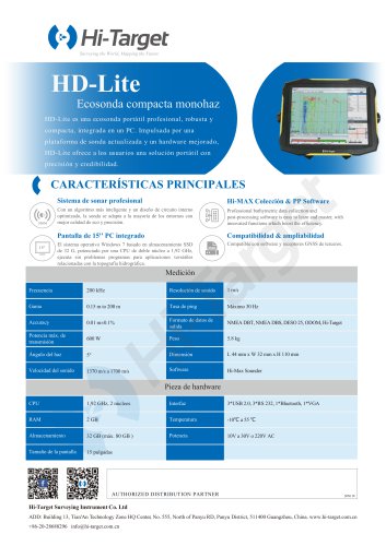 Hi-Target/Single Beam Echo Sounder/ HD-Lite