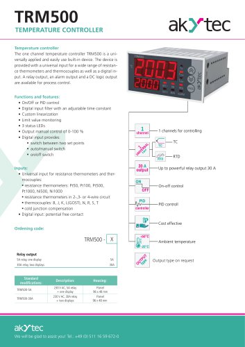 TEMPERATURE CONTROLLER TRM500