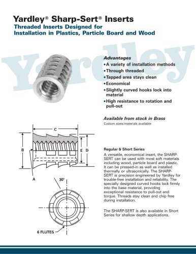 Sharp-Sert Flanged Threaded Metal Insert