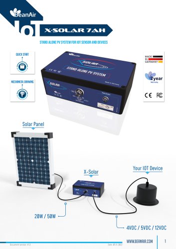 X-Solar- Standalone PV System for IOT sensor and devices