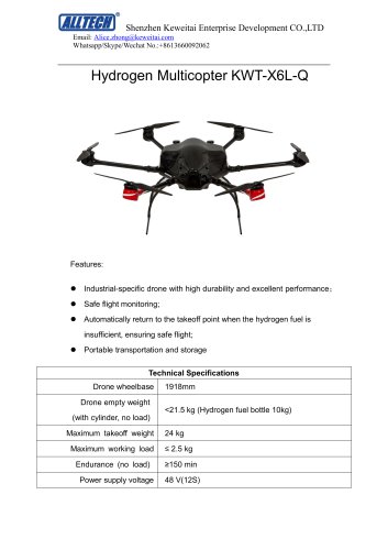 Hydrogen Multicopter KWT-X6L-Q