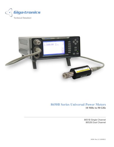 Giga-tronics 8650B Series Universal Power Meter Product Flier