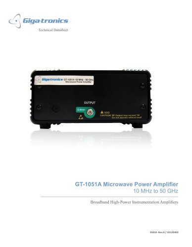 Model GT-1051A - Microwave Power Amplifier