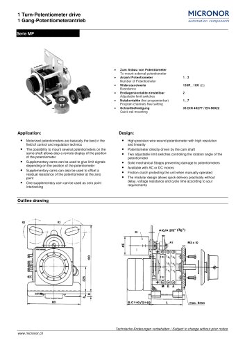 Turn-Motorized unit for two Potentiometer Standard type 