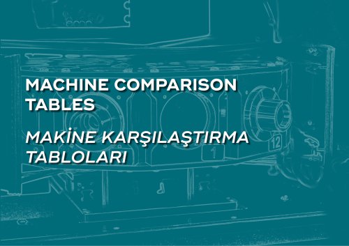 MACHINE COMPARISON TABLES (2025)
