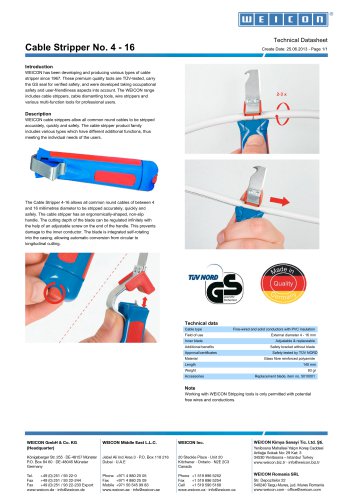 Cable stripper No. 4-16