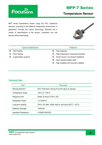 MFP-7 Series Temperature Sensor