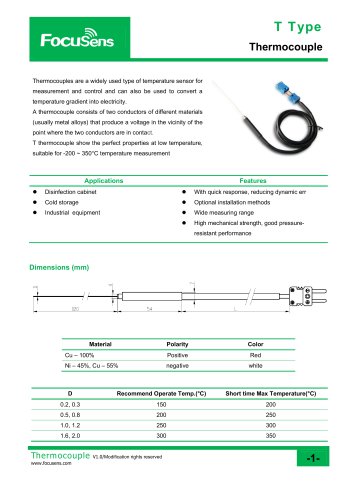 T Type Thermocouple