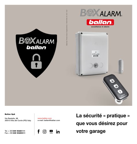 PORTES BASCULANTES BOXAlarm