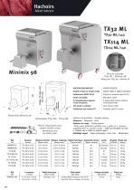 Hachoirs TX32ML - TX114 ML -TX130 Auto - Minimix - Portio140 - 2