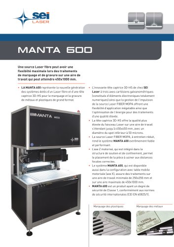 Manta - technical sheet