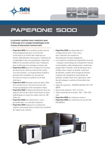 PaperOne 5000 - technical sheet