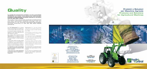 Products and Solutions for Agricultural Machines