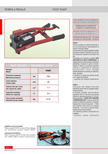 Pneumohydraulic  footpump P940 P