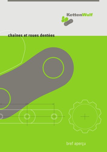 Catalogue des produits "chaînes et roues dentées"