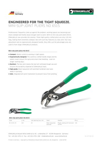 Mini-slip-joint pliers No 6515