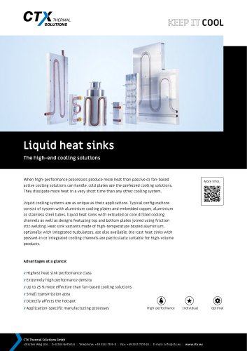 Liquid heat sinks