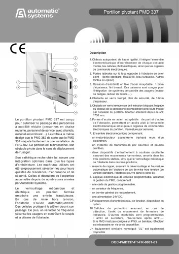 Portillons pivotants PMD 337