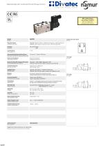 Solenoid valve with combined 5/2 and 3/2 way function