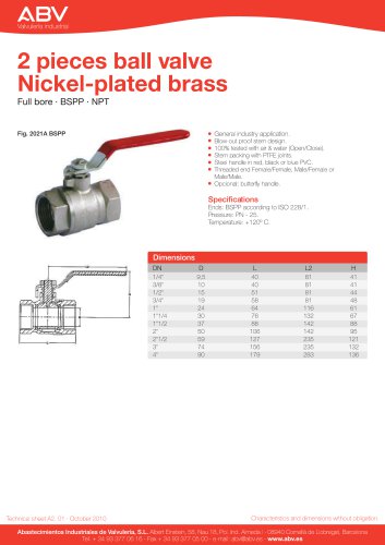 Full bore BSPP - NPT