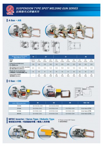 Specification of Suspension Spot Welding Machine CH CHO