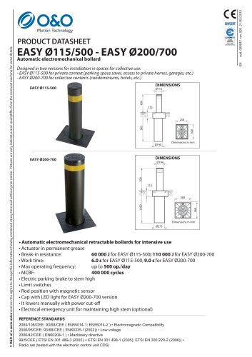 EASY Automatic electromechanical bollard