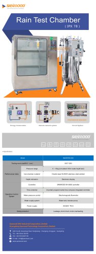 Rain test chamber IPX78