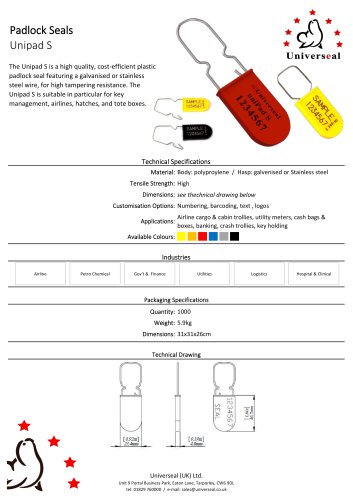 Padlock Seals Unipad S