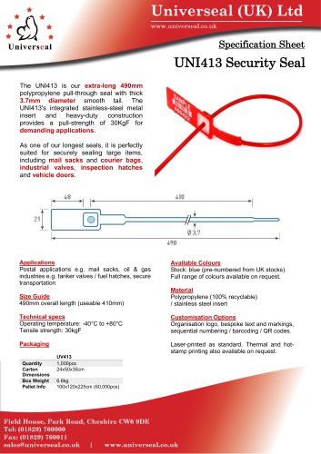 UNI413 Security Seal