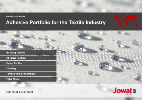 Adhesive Portfolio for the Textile Industry