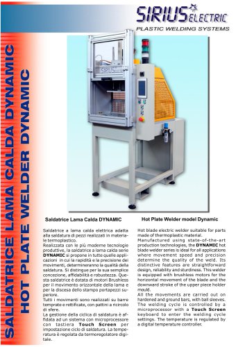 HOT PLATE WELDER MODEL DYNAMIC