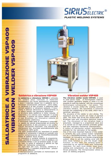 VIBRATION WELDER MODEL VSP409