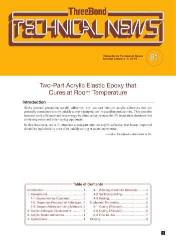 Two-Part Acrylic Elastic Epoxy that Cures at Room Temperature