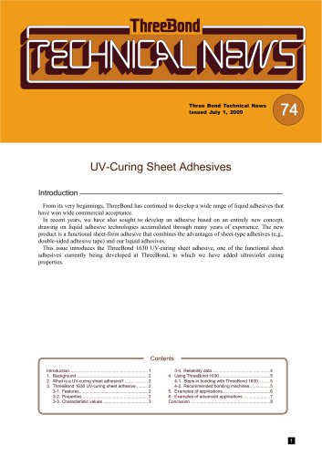 UV-Curing Sheet Adhesives