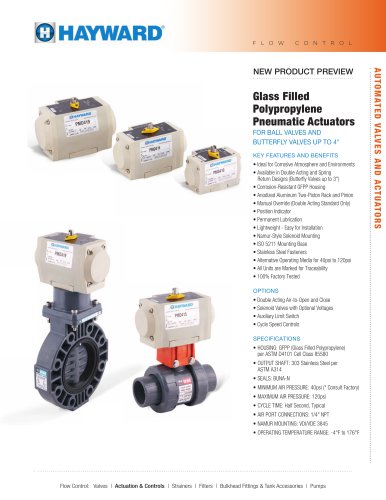 NPP1112 - GFPP PMD4/PMS4 Series Pneumatic Actuators