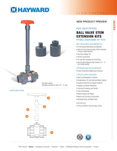 NPP413 - Ball Valve Stem Extension Kits