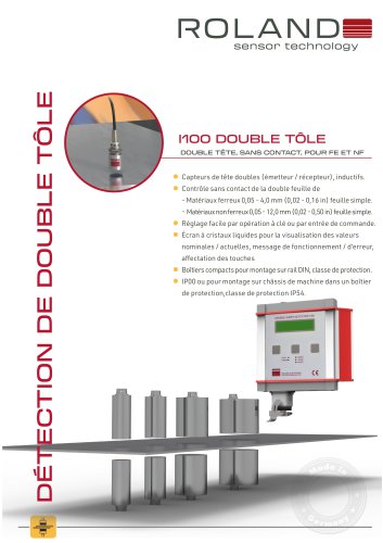 I100 Double tôle double tête, sans contact, pour FE et NF