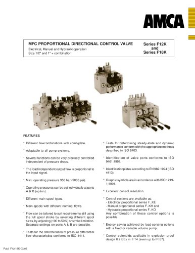 F12K/F18K - Electrical, Manual and Hydraulic operation