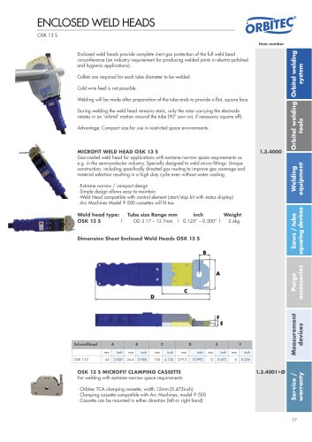 OSK 13 S data